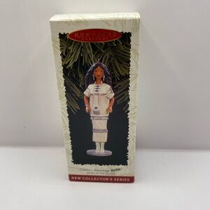 Barbie hallmark ornament decoration dolls of the world Native American